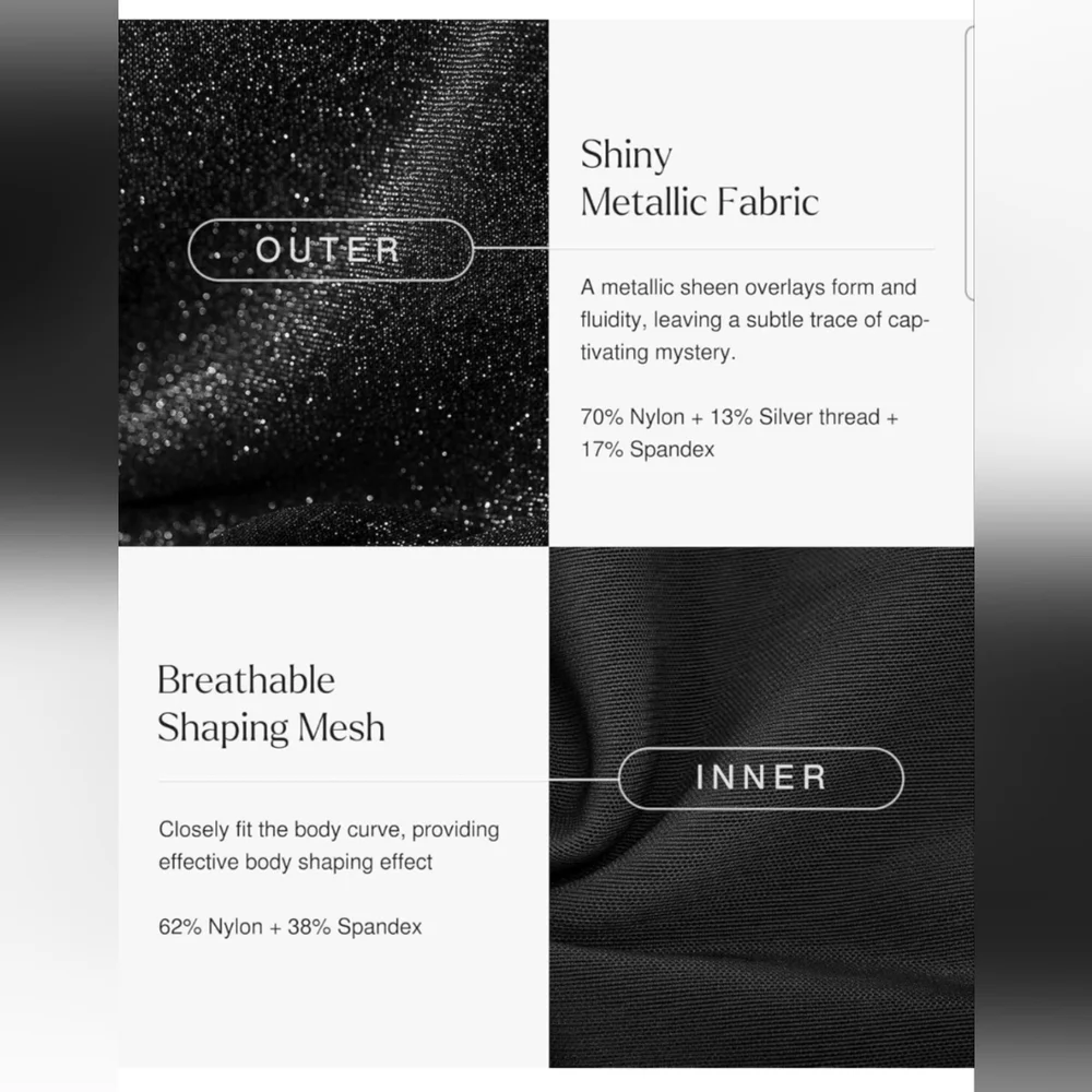 Popilush Women's Black Sparkly Square Neck Ruched Cocktail Midi Dress Size XL - Picture 6 of 13